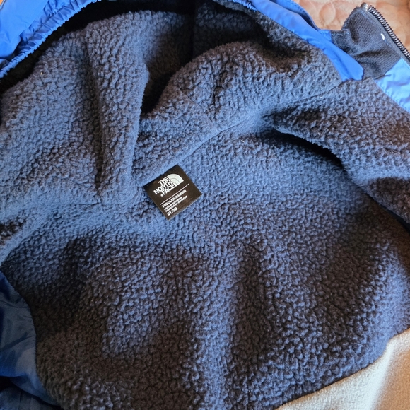 The North Face Kids Toddler Blue and Gray Hooded Full Zip Jacket, 2T - Picture 6 of 9